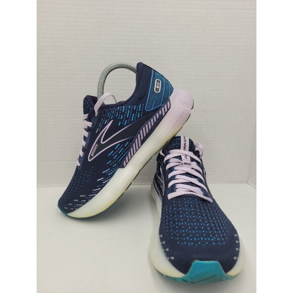 Brooks Womens Glycerin GTS 20 1203701D499 Blue Running Shoes Sneakers 8 D Wide - Picture 1 of 11